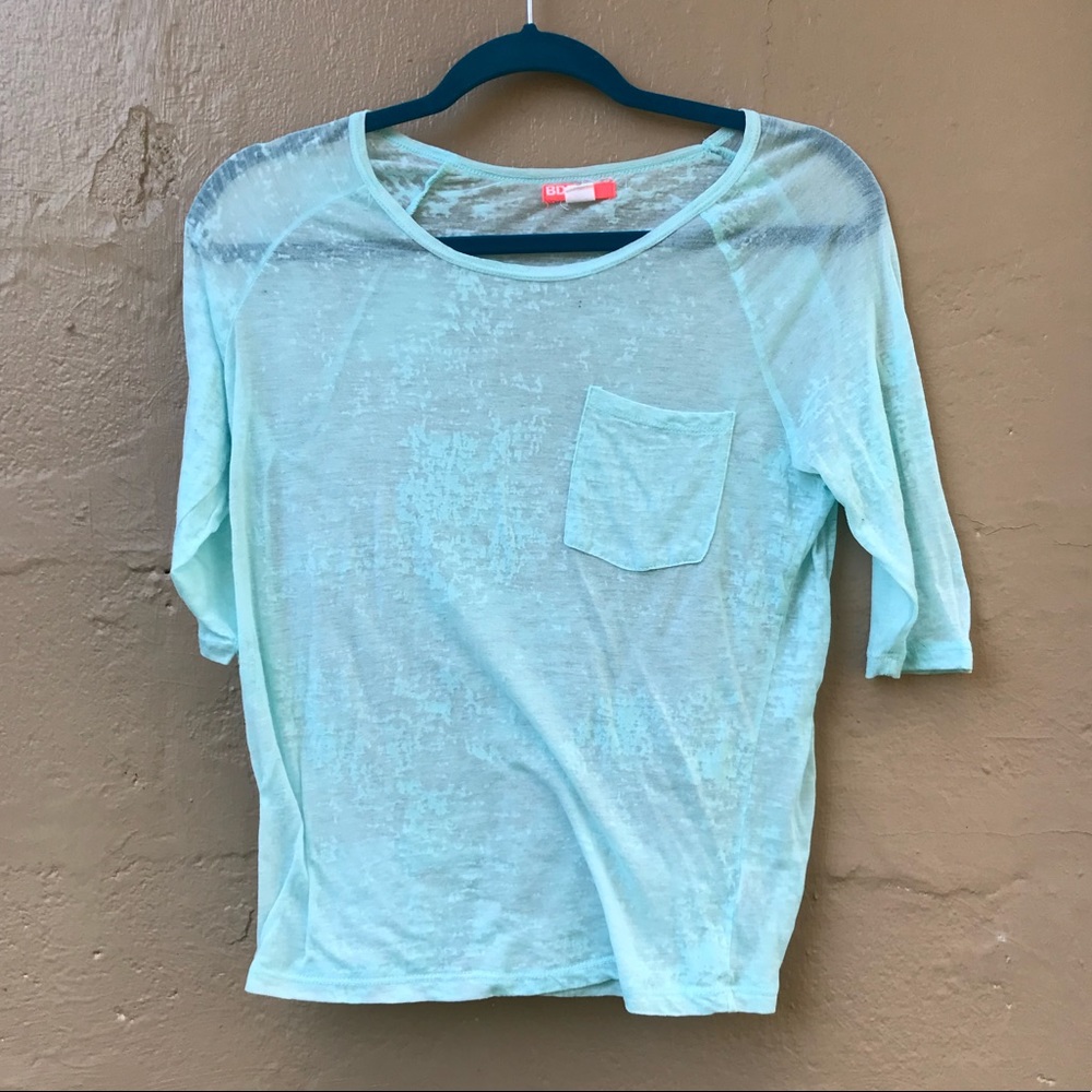 Turquoise sheer top